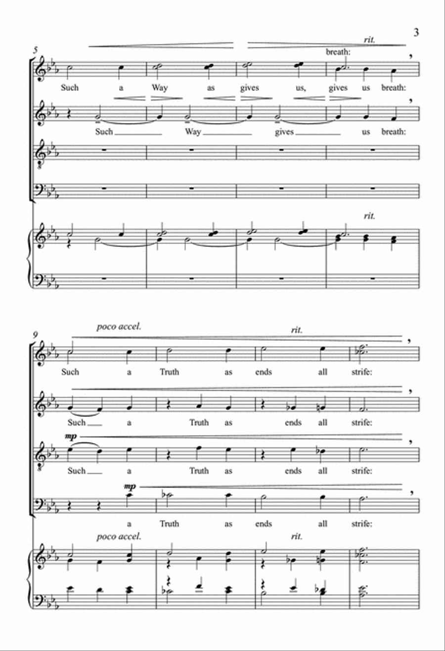 Come, My Way, My Truth, My Life Divisi scores gallery preview page 3