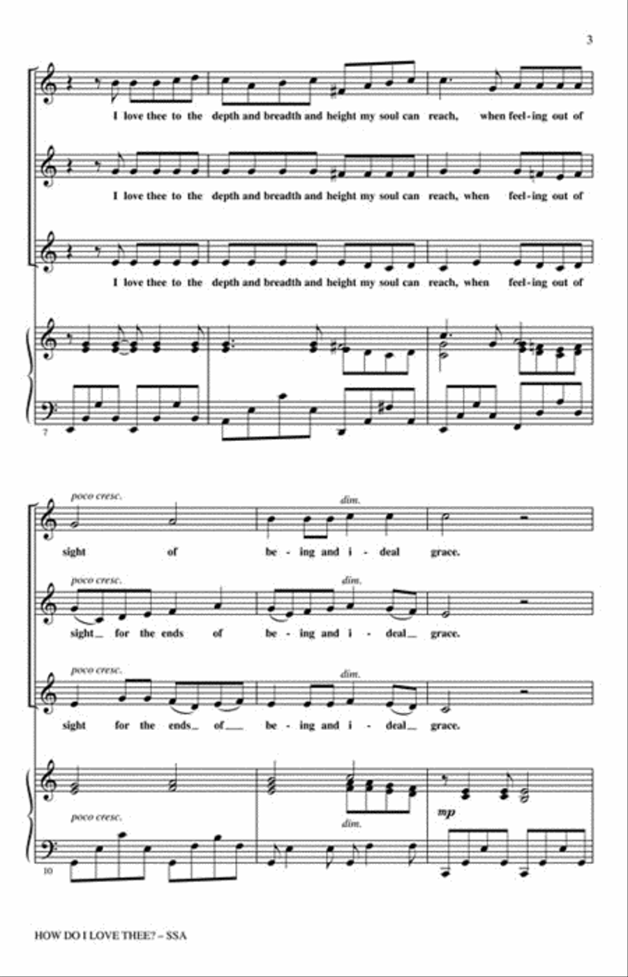 How Do I Love Thee? SSA scores gallery preview page 3