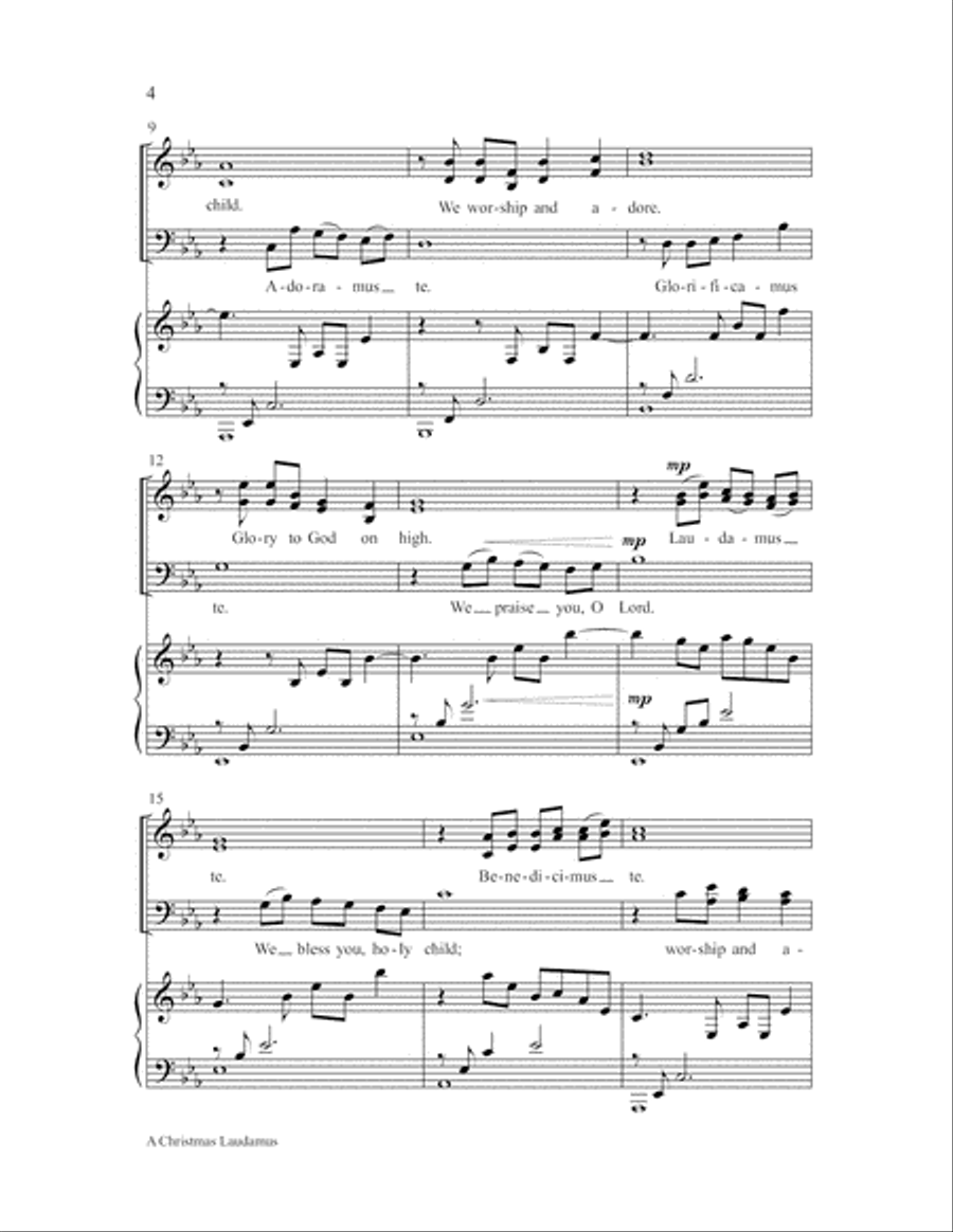 A Christmas Laudamus 4-Part scores gallery preview page 4