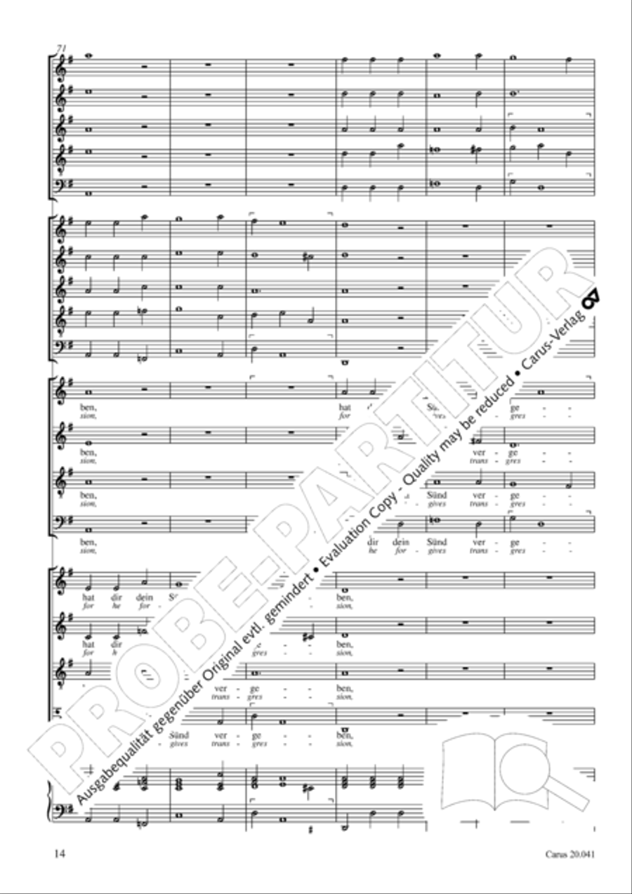 My soul, now bless thy Maker (Nun lob, mein Seel, den Herren) 4-Part scores gallery preview page 15
