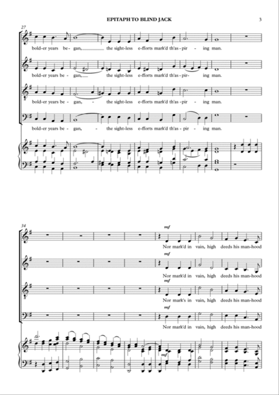 Epitaph to Blind Jack 4-Part scores gallery preview page 3