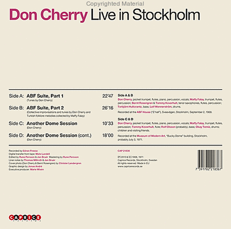 Don Cherry Live (Vinyl) in Sto