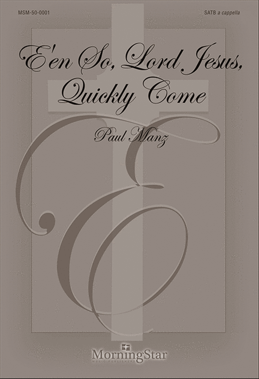 Book cover for E'en So, Lord Jesus, Quickly Come