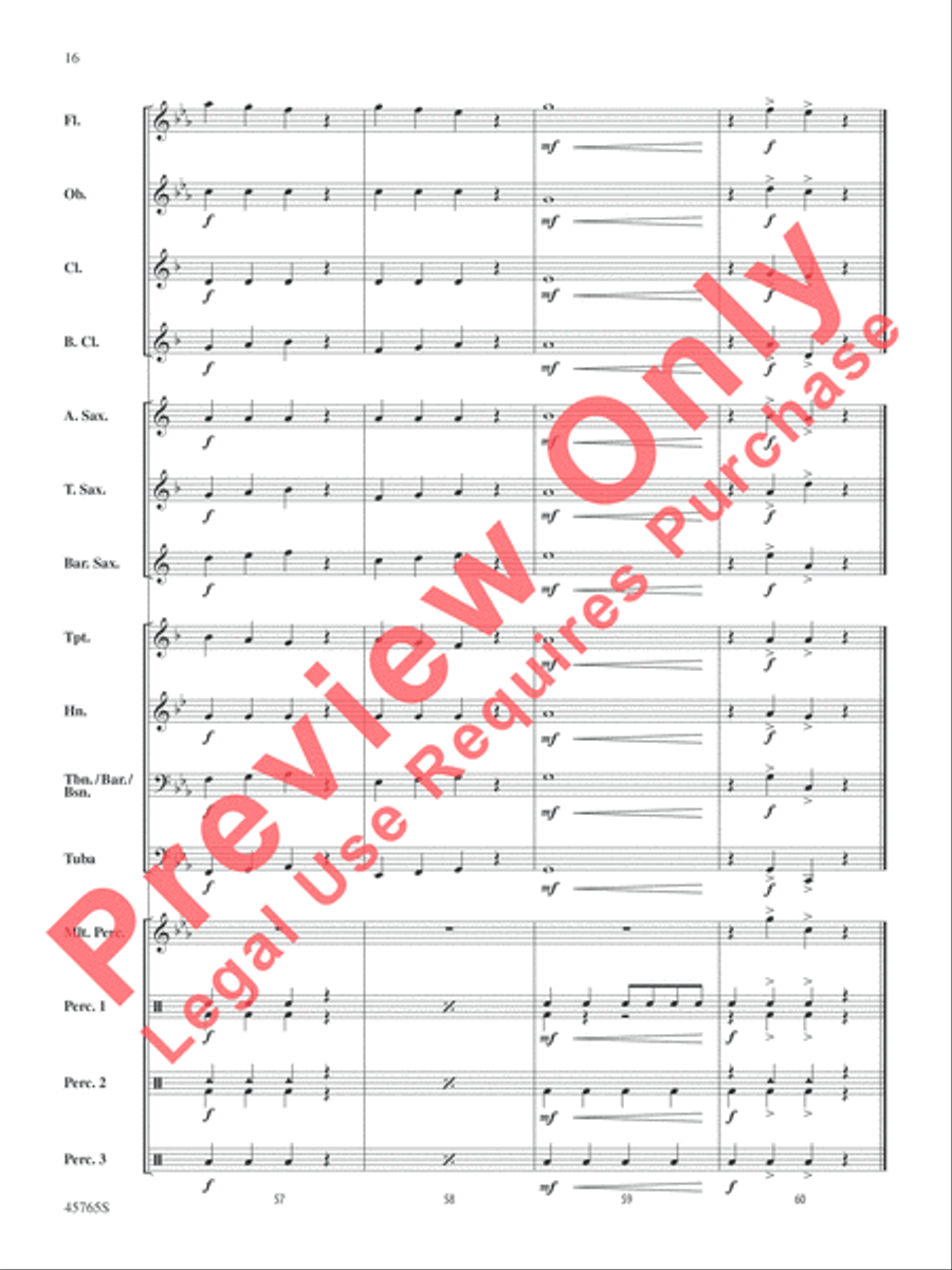 Zombie Dance Concert Band scores gallery preview page 17