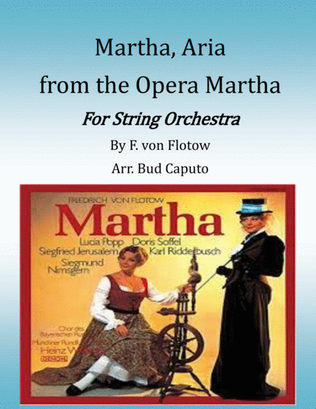 Book cover for "Martha"- Aria Arranged For String Orchestra