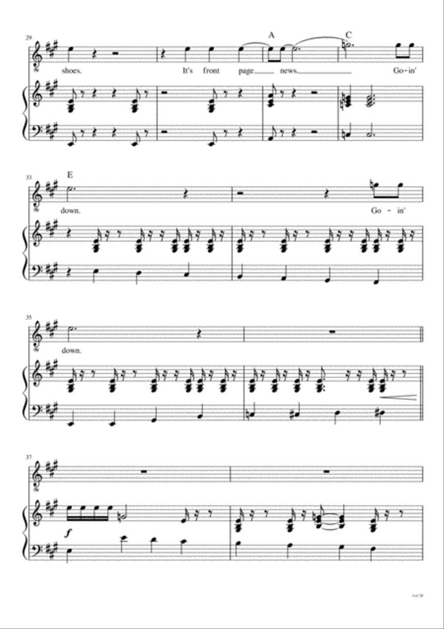 Goin' Down Voice scores gallery preview page 5
