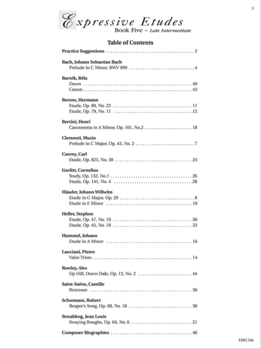 Expressive Etudes, Book Five Piano Method scores gallery preview page 2