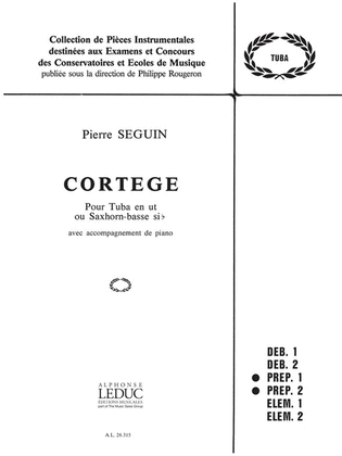 Book cover for Cortege (tuba & Piano)