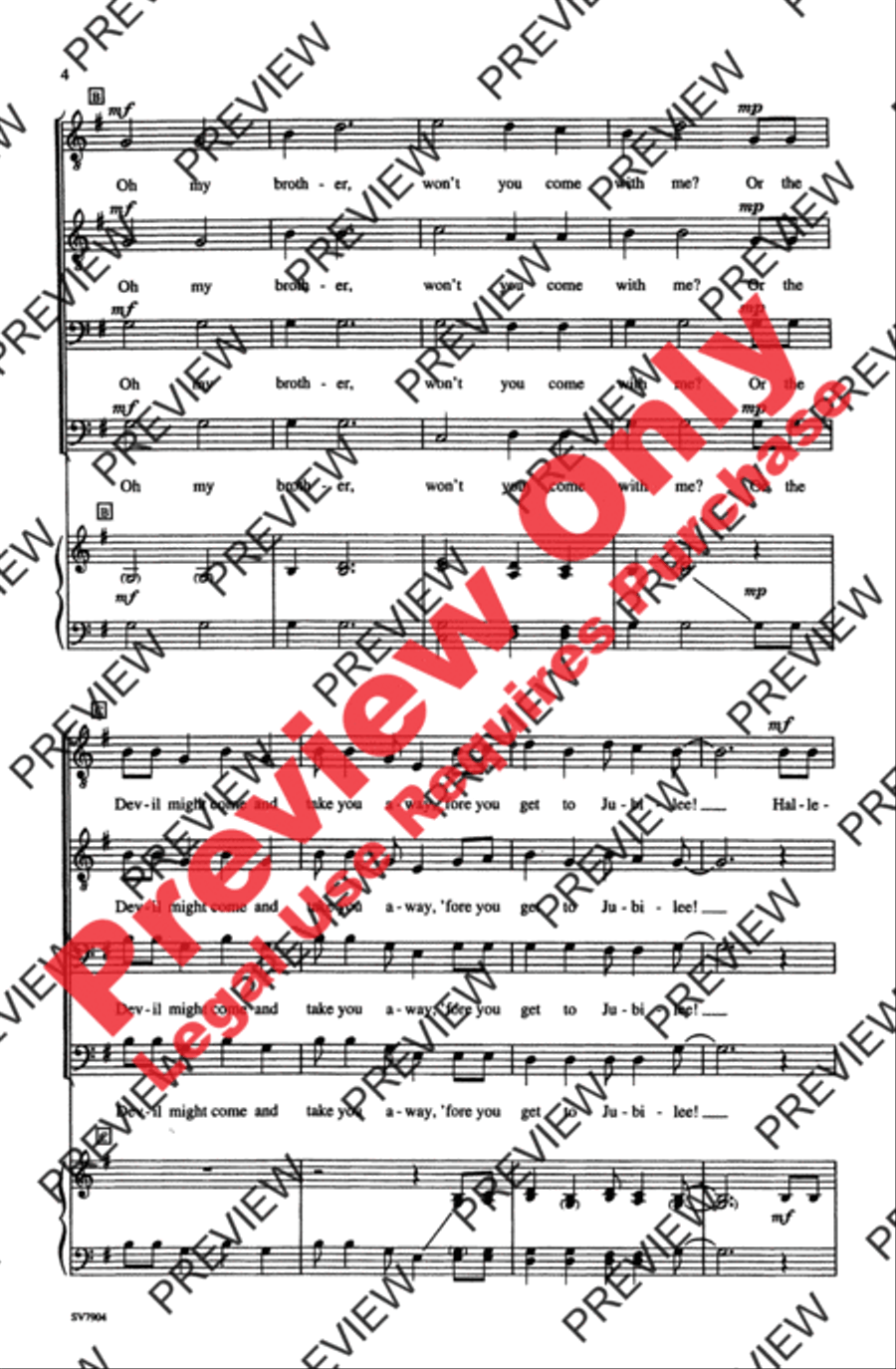 Bound for Jubilee Men's Choir scores gallery preview page 4