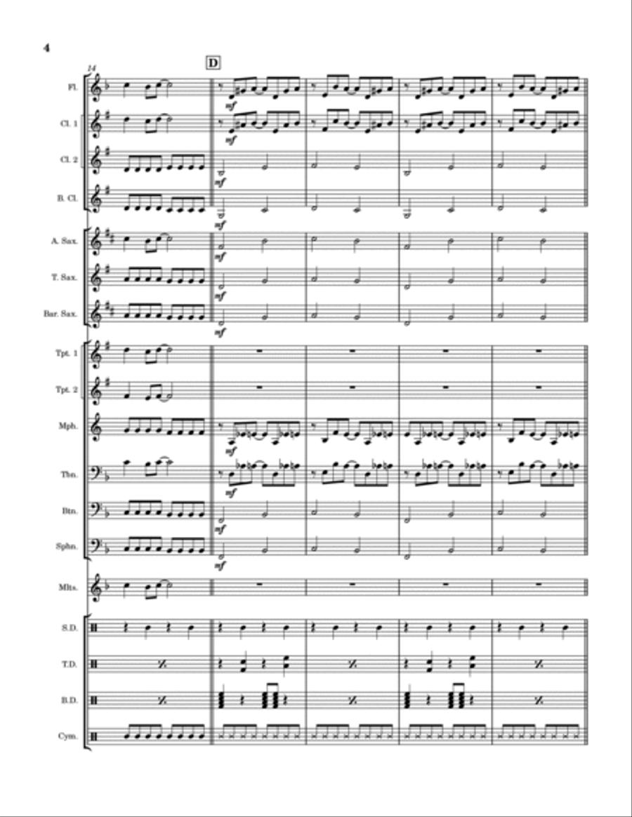 Undone - The Sweater Song Marching Band scores gallery preview page 4