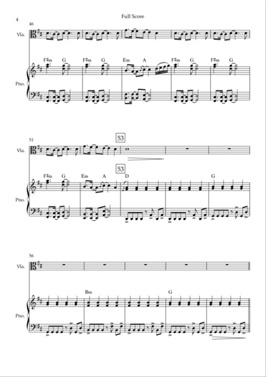 Without You Viola scores gallery preview page 4
