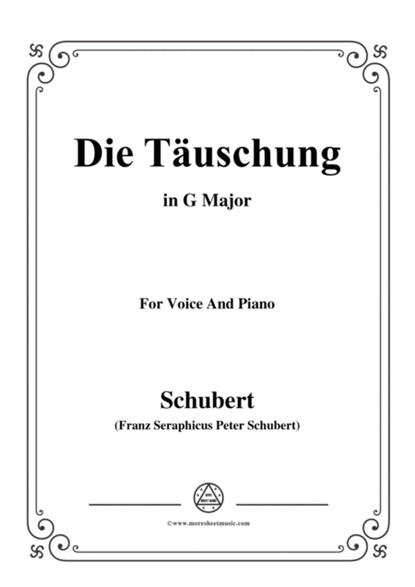 Schubert-Die Täuschung,in G Major,Op.165 No.4,for Voice and Piano image number null