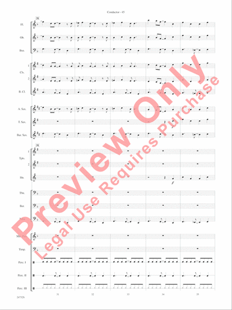 Charlie and the Chocolate Factory, Suite from Concert Band scores gallery preview page 48