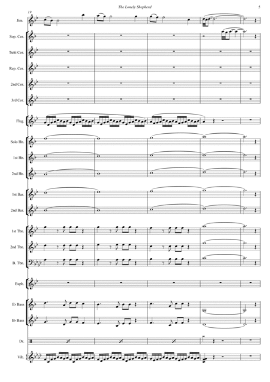 The Lonely Shepherd (Der Einsame Hirte) Brass Band scores gallery preview page 5