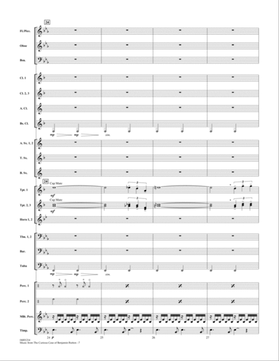 Music from The Curious Case of Benjamin Button - Full Score Score scores gallery preview page 6