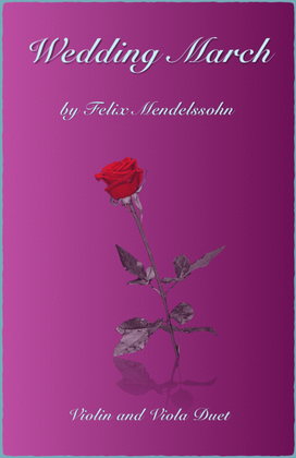Book cover for Wedding March by Mendelssohn, Violin and Viola Duet