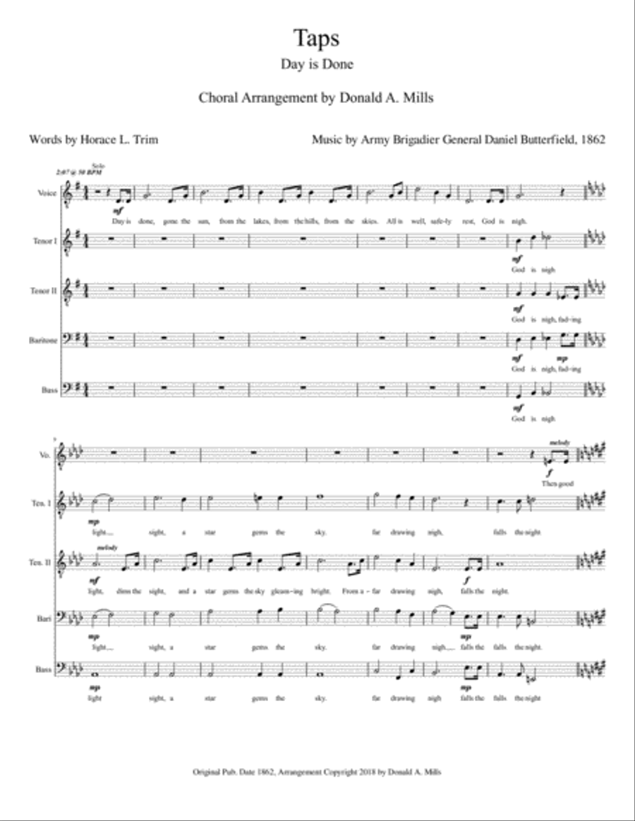 Taps....ttbb TTBB scores gallery preview page 1