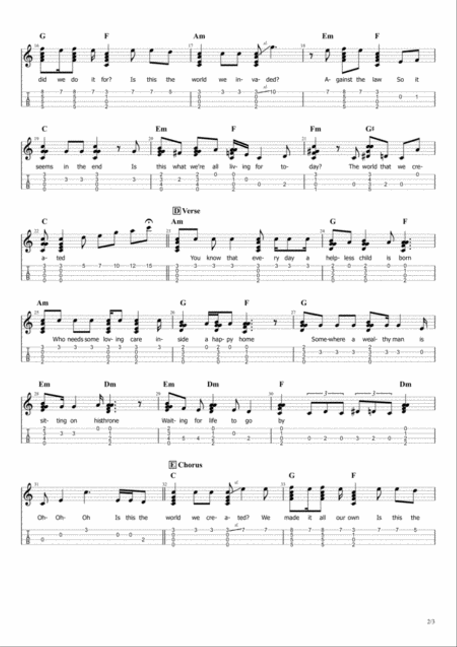 Is This The World We Created...? Ukulele scores gallery preview page 2