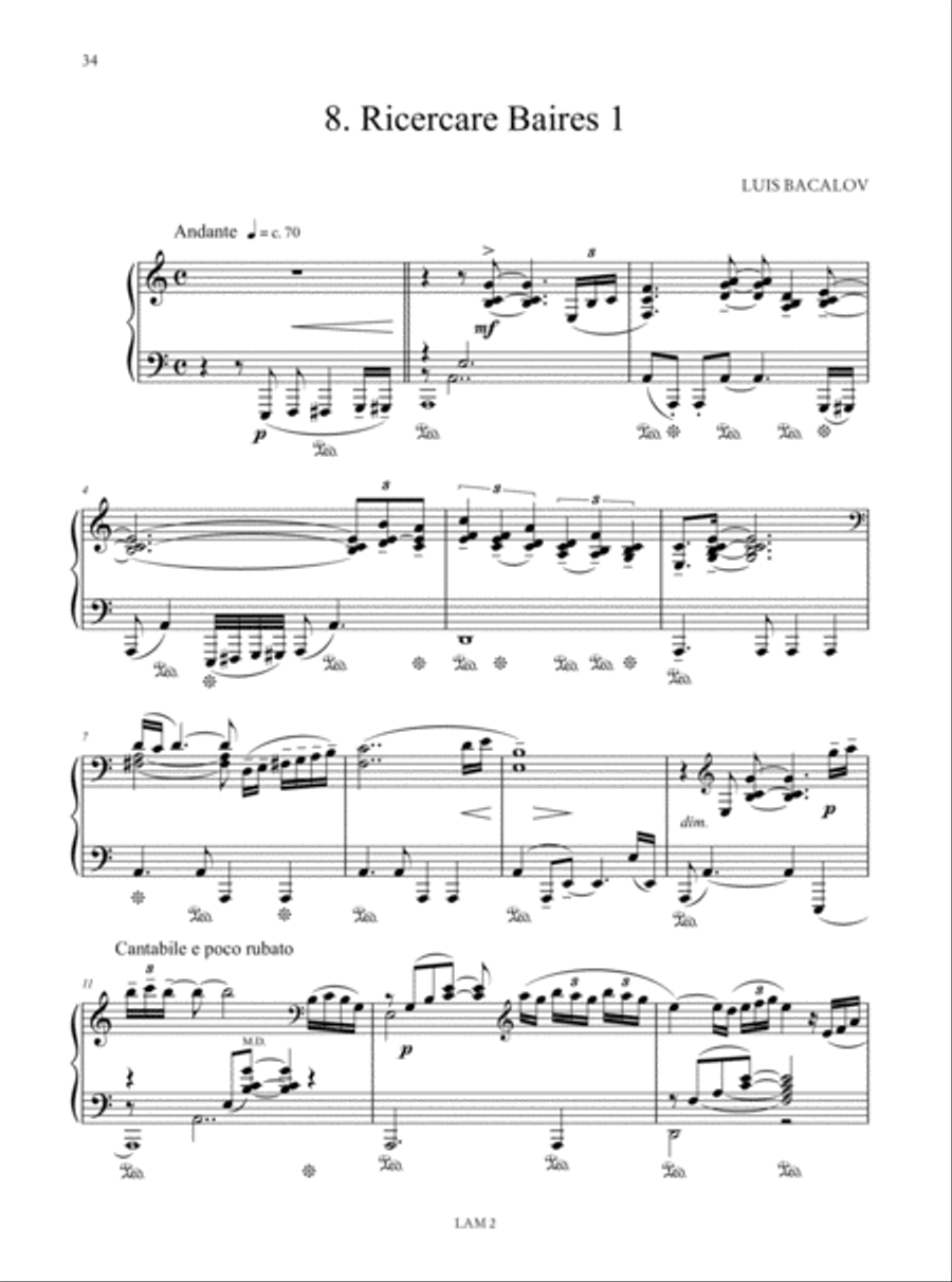 Bacalov Plays Gardel. Selected Greatest Hits by Carlos Gardel arranged for Piano Solo by Luis Bacalov Piano Solo scores gallery preview page 5