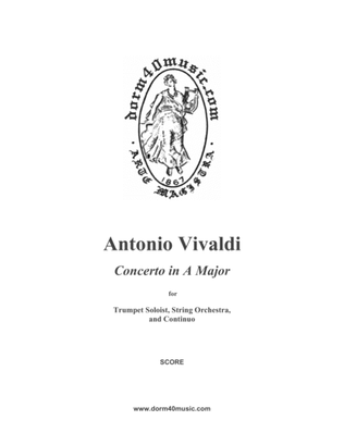 Book cover for Concerto for Trumpet, Strings, and Continuo (Opus 2, No. 2)