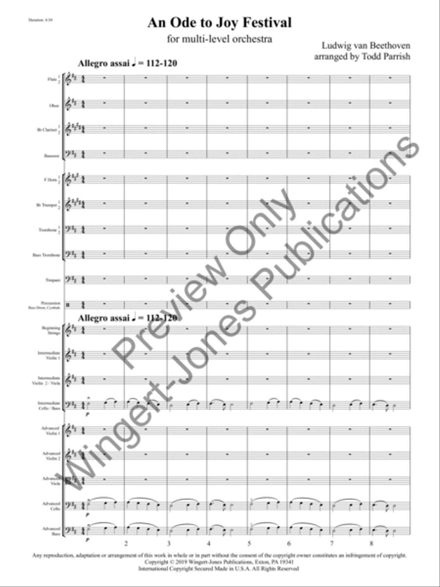 An Ode to Joy Festival Full Orchestra scores gallery preview page 4