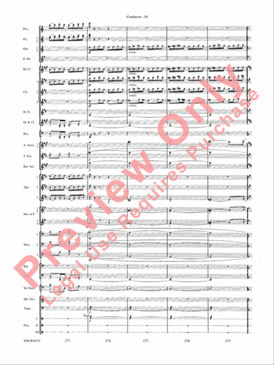 An American in Paris Concert Band scores gallery preview page 56