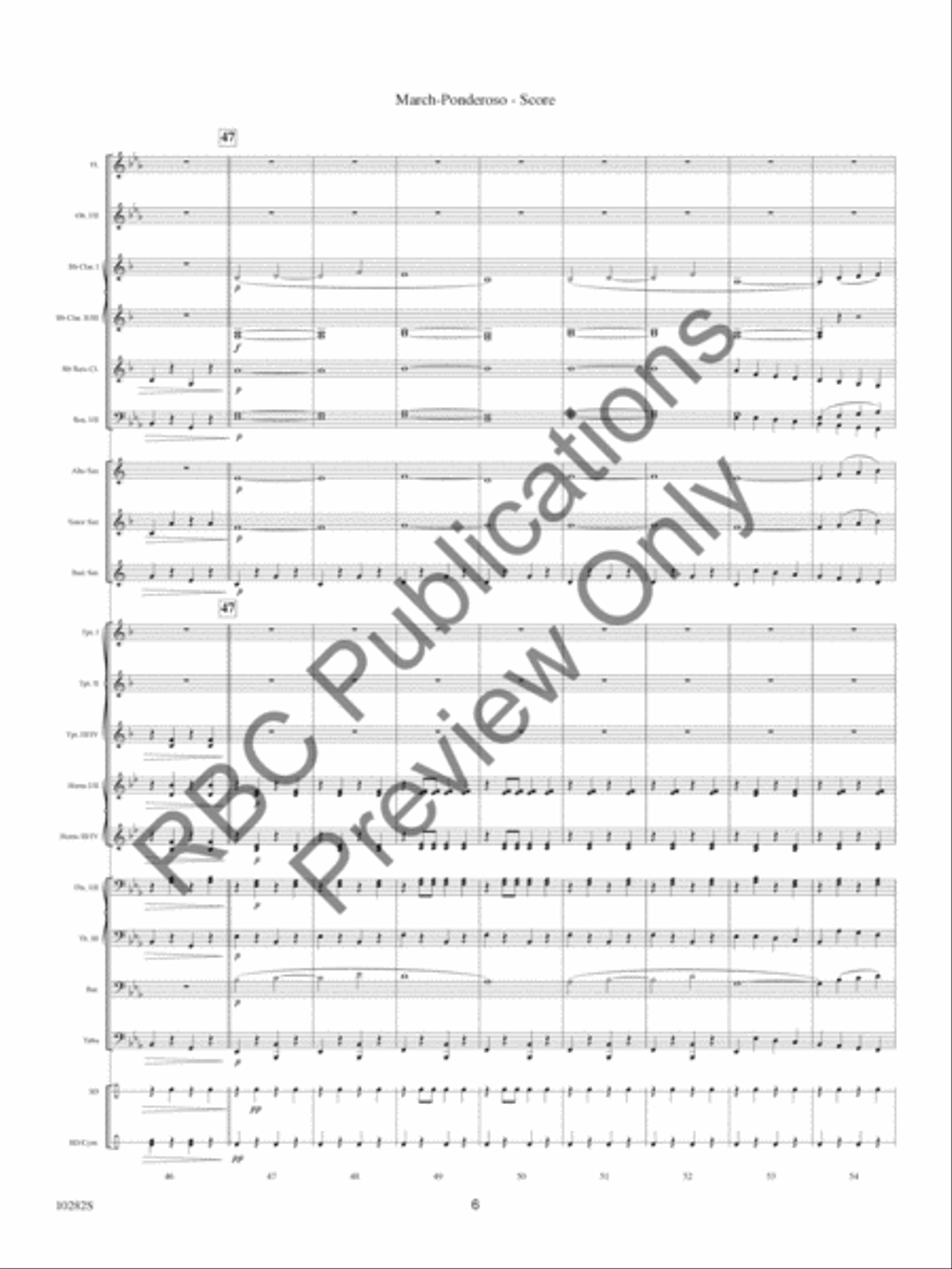 March - Ponderoso March - Ponderoso Concert Band scores gallery preview page 8