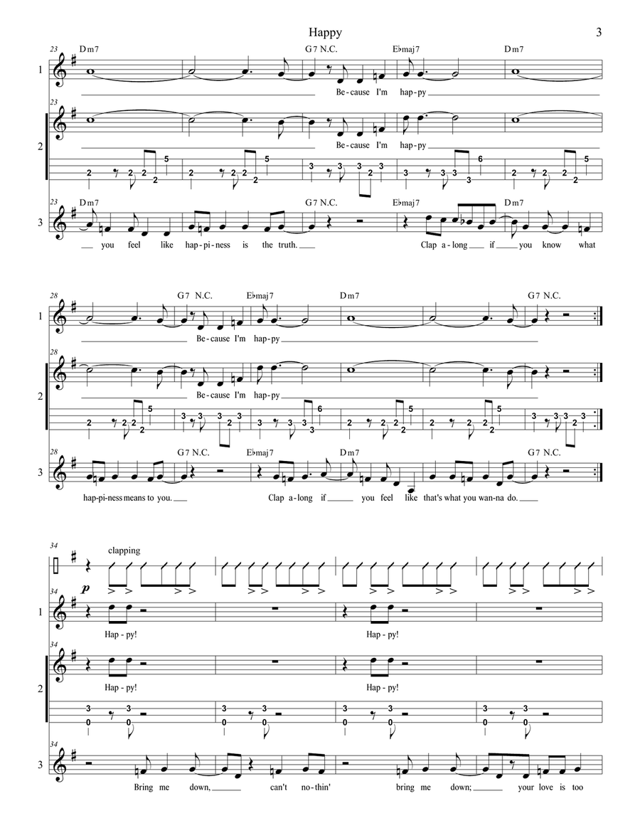 Happy 3-Part scores gallery preview page 3