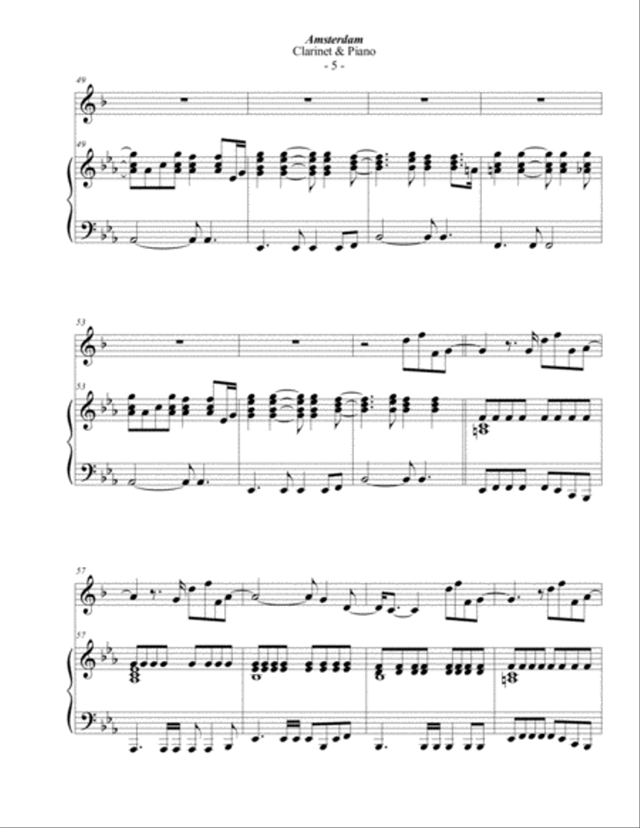 Amsterdam Clarinet Solo scores gallery preview page 5