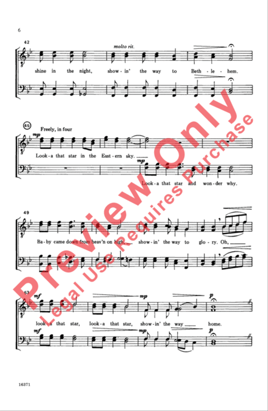 Look-A That Star Look-A That Star Men's Choir scores gallery preview page 6
