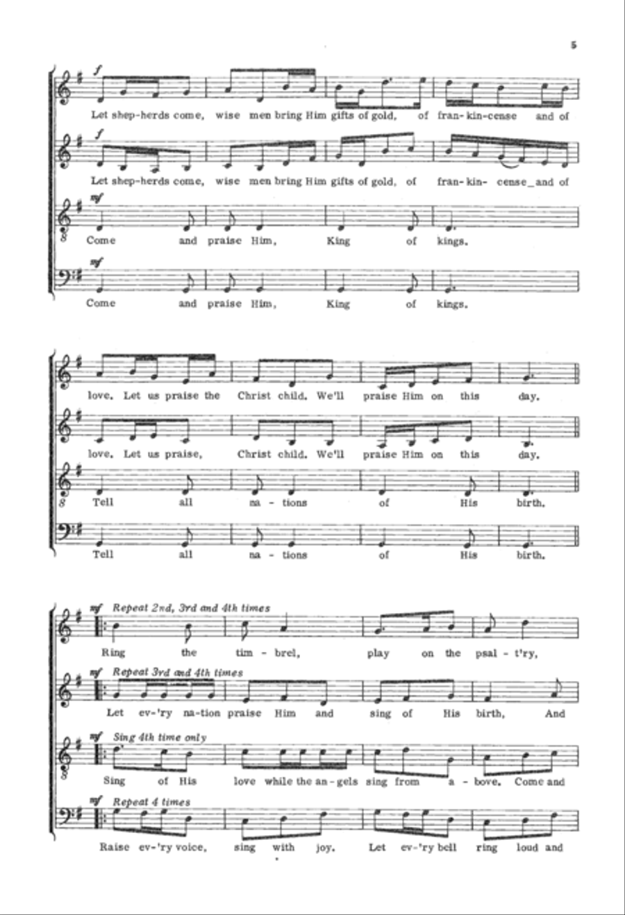 A Christmas Trilogy A Christmas Trilogy 4-Part scores gallery preview page 3