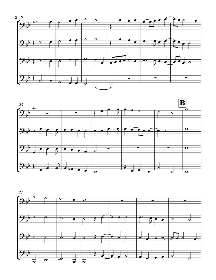 Pope Marcellus Mass excerpts: Crucifixus and Benedictus Brass Ensemble scores gallery preview page 3