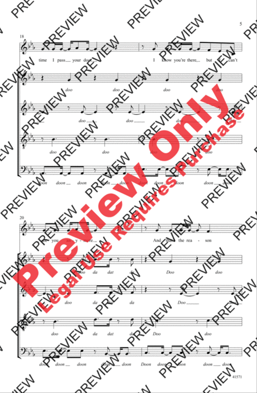 I Need Your Love 4-Part scores gallery preview page 5