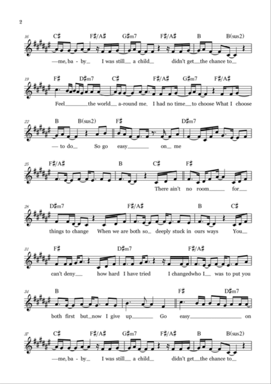 Easy On Me Piano scores gallery preview page 2