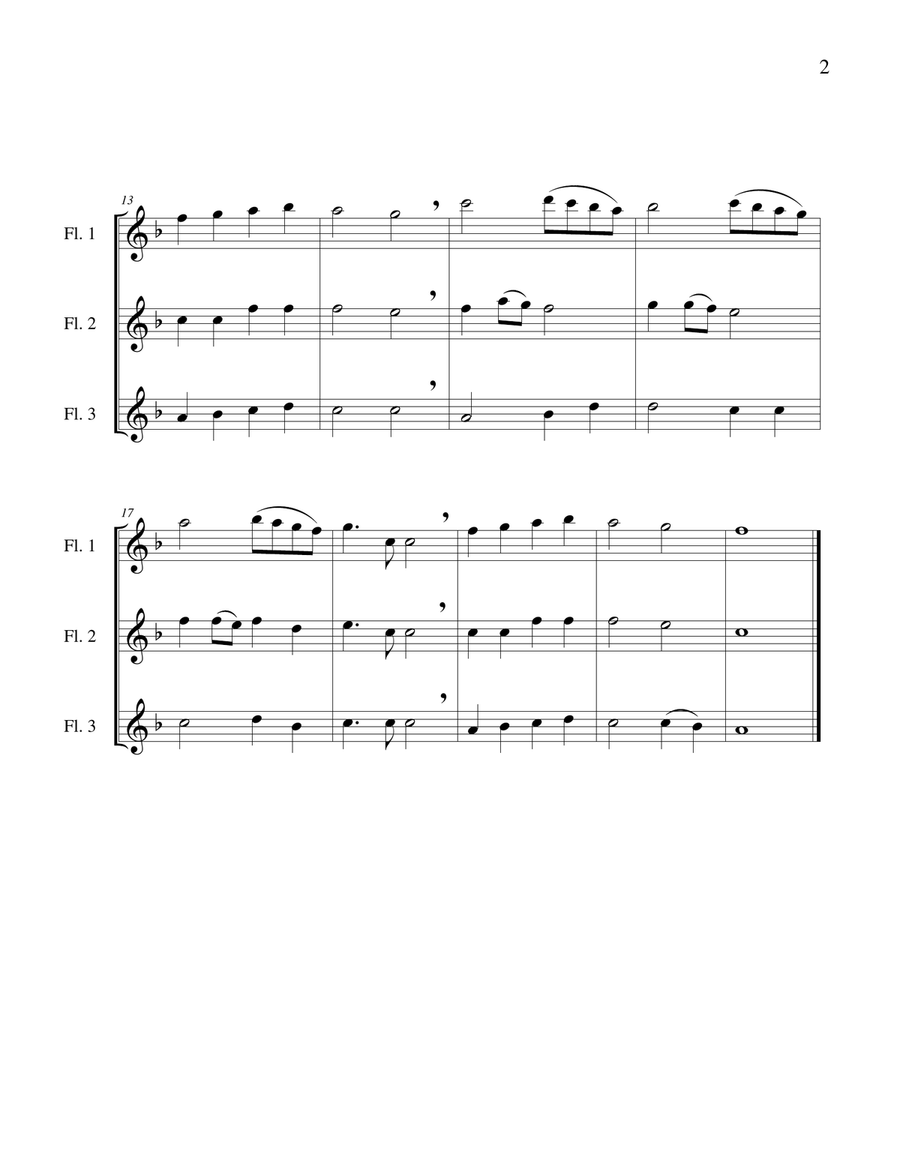 Angels We Have Heard on High - Flute Trio Flute Trio scores gallery preview page 4