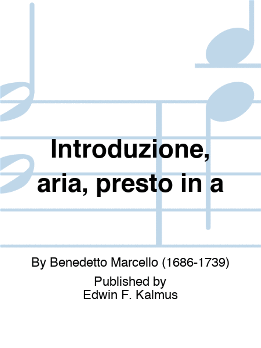 Introduzione, aria, presto in a Violin Solo scores gallery preview page 1