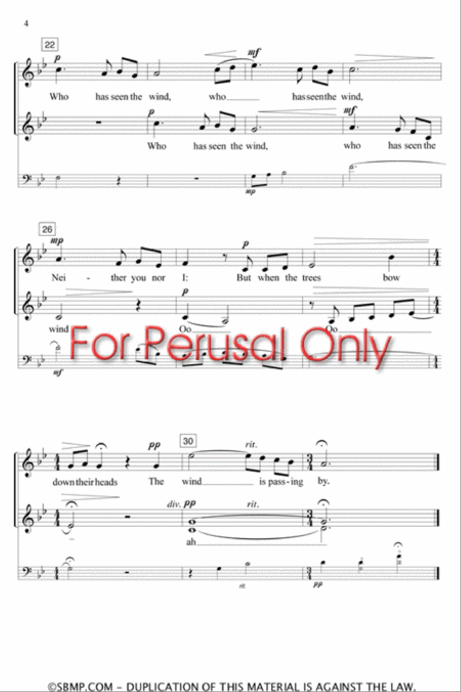 The Wind and the Amfalula Tree - SA Octavo SA scores gallery preview page 3