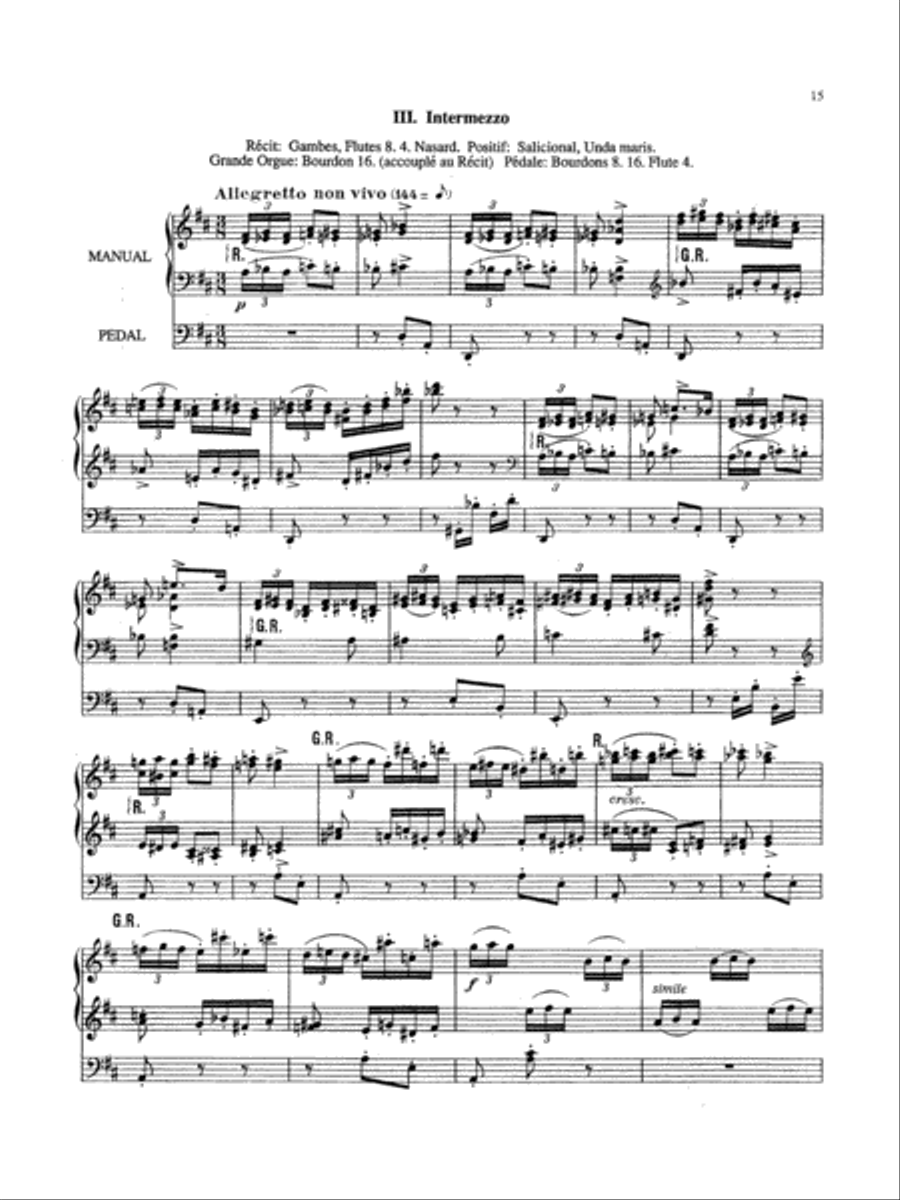 Vierne: Symphony No. 3, Op. 28 Organ scores gallery preview page 1