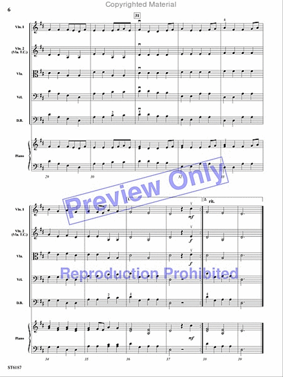 Music for the Royal Fireworks String Orchestra scores gallery preview page 5