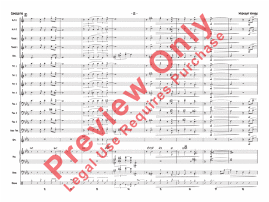 Midnight Voyage (score only) Jazz Ensemble scores gallery preview page 32