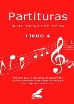 Partituras - 50 Melodias com cifra - Livro 4