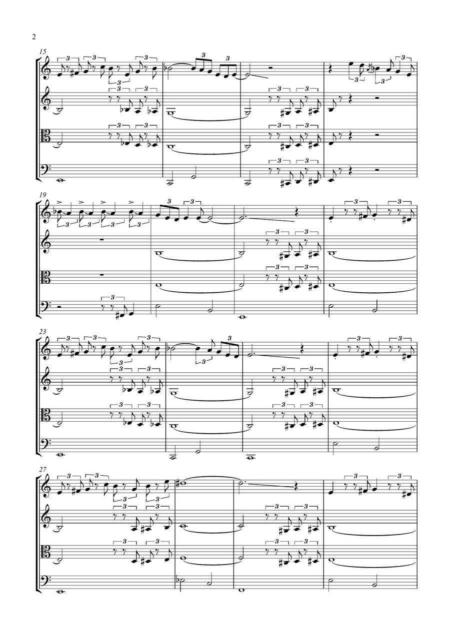 The Pink Panther from THE PINK PANTHER String Quartet scores gallery preview page 2