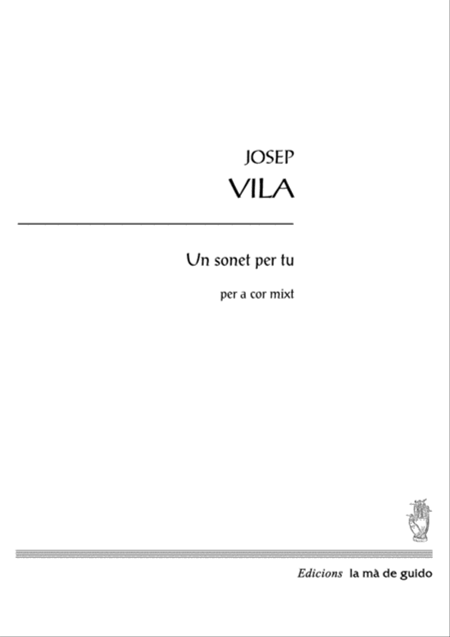 Un sonet per a tu Un sonet per a tu 4-Part scores gallery preview page 1