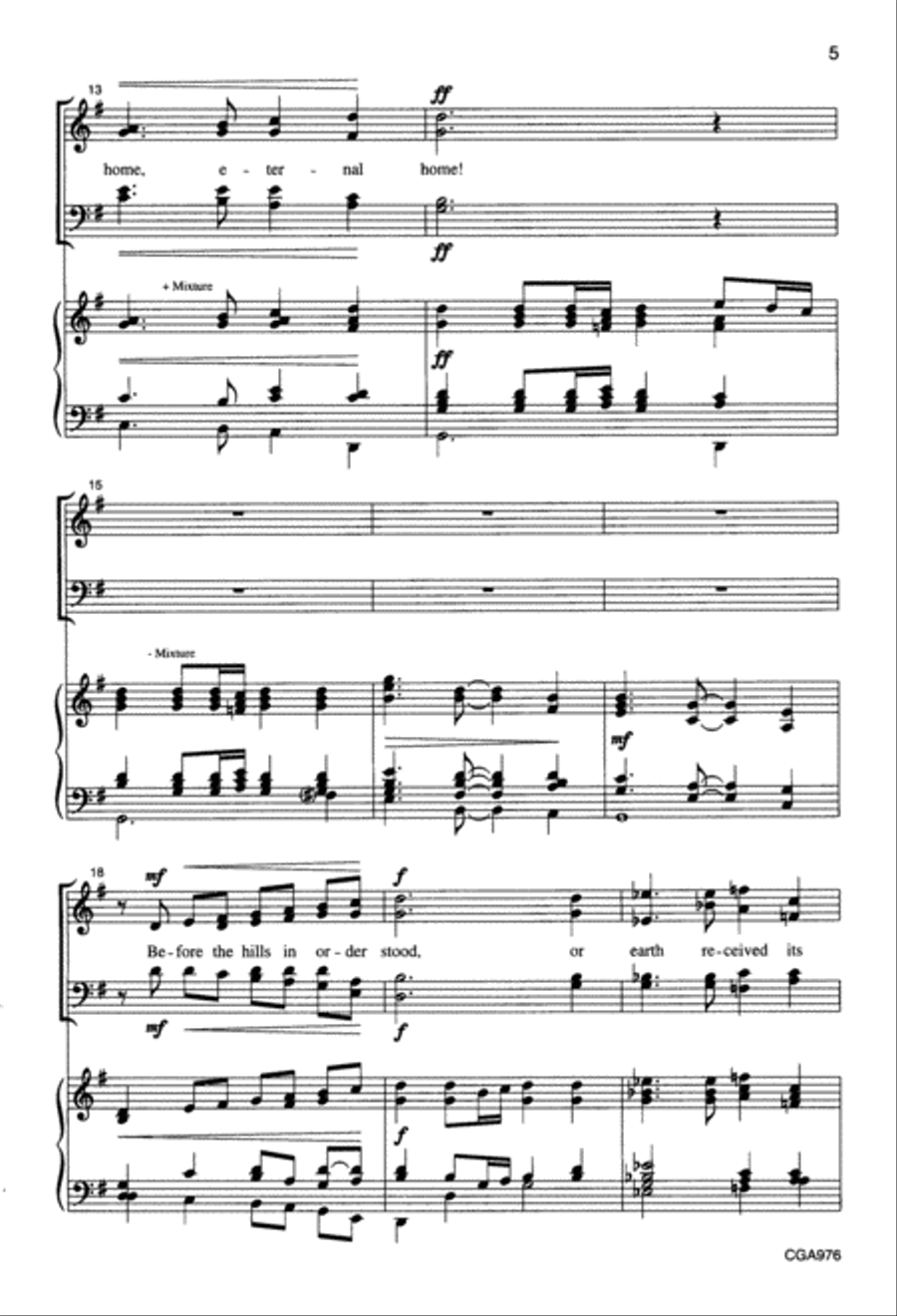 O God, Our Help in Ages Past (SATB choral score) 4-Part scores gallery preview page 4