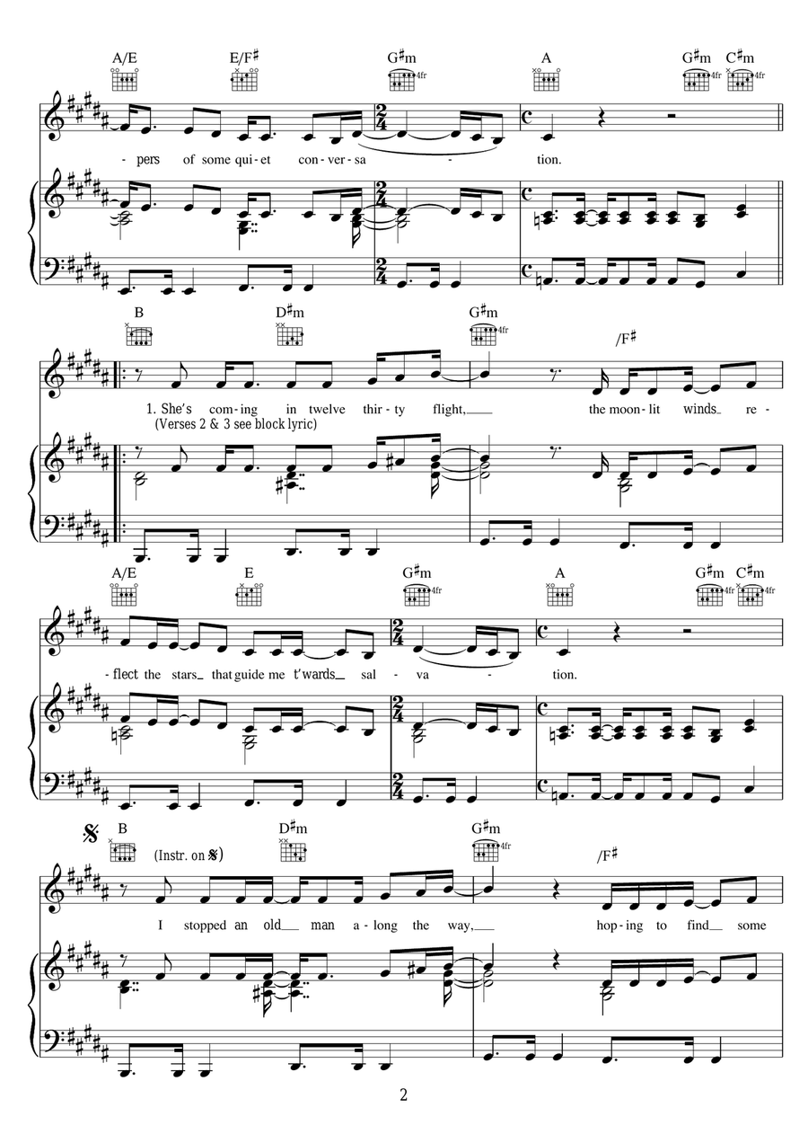 Africa Acoustic Guitar scores gallery preview page 2