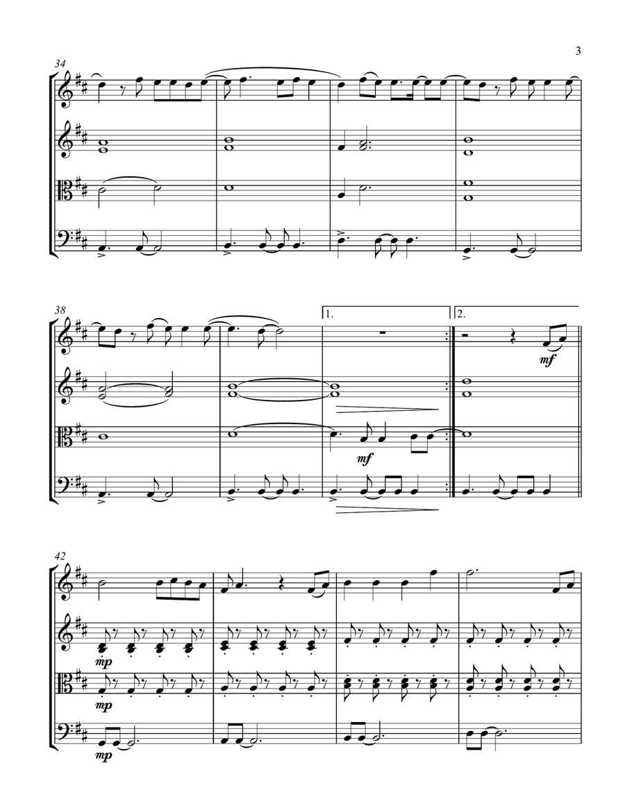 Young And Beautiful String Quartet scores gallery preview page 3