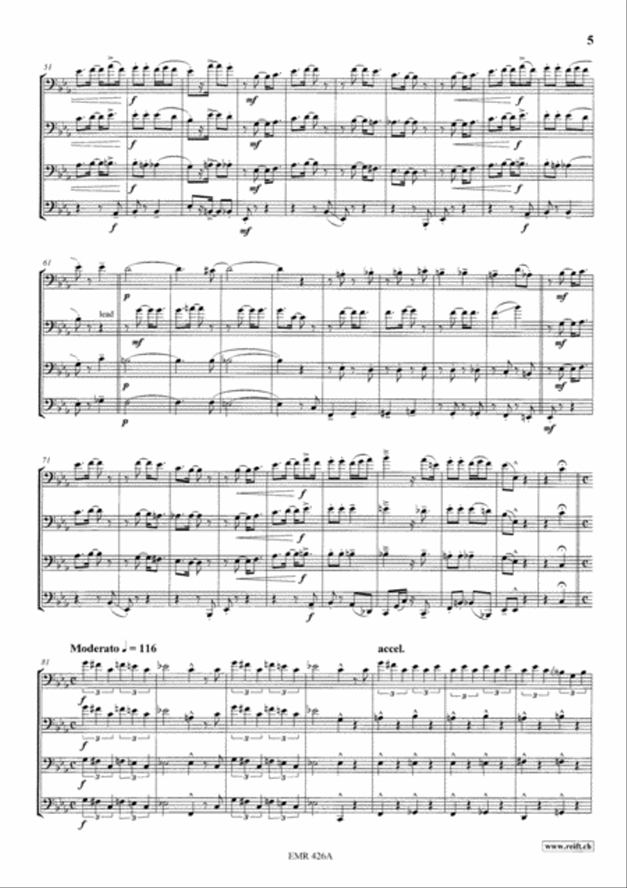 A Portrait A Portrait Trombone Quartet scores gallery preview page 6