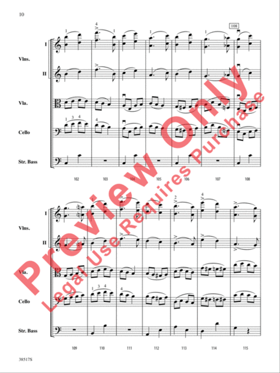 Serenade for Strings String Orchestra scores gallery preview page 11