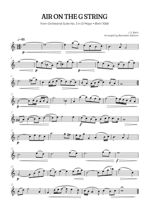 JS Bach • Air on the G String from Suite No. 3 BWV 1068 | violin sheet music