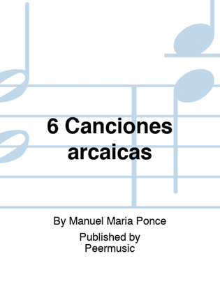 Book cover for 6 Canciones arcaicas